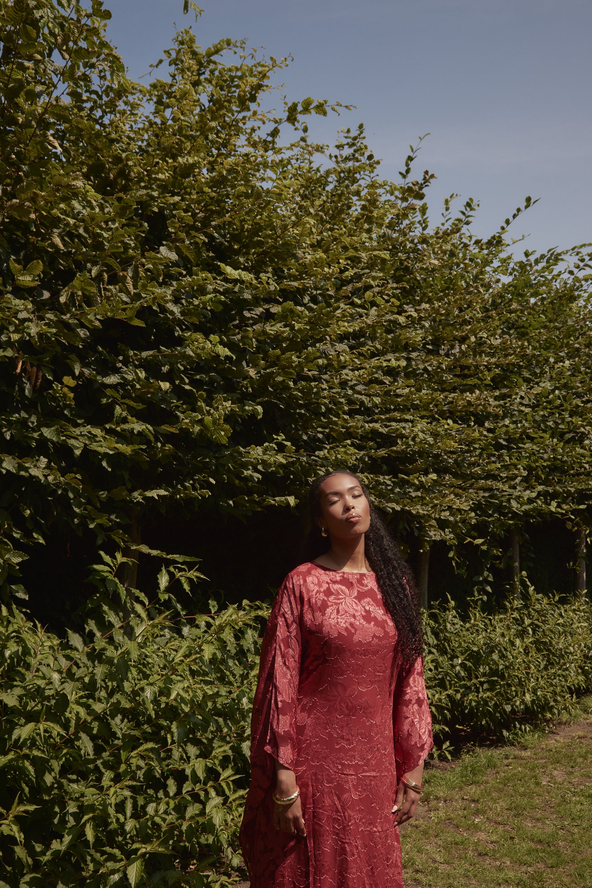 Iman Kaftan Red